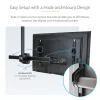 StarTech.com Griestu TV Kronšteins - Pilnas Kustības Universāls Piekarināms Viena Ekrāna Kronšteins ar Regulējamu Teleskopisko Stabu - Slīpums / Pagrieziens - VESA Kronšteins 32 inch-75 inch Displejiem