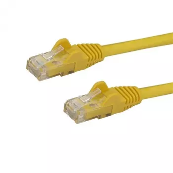 StarTech.com 7m CAT6 Ethernet kabelis - dzeltens CAT6 Gigabit Ethernet vads - 250MHz 100W PoE RJ45 UTP tīkla/pievienošanas vads, bezāķa, ar sprieguma mazinātāju, individuāli testēts