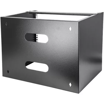 StarTech.com 8U sienas stiprinājuma tīkla statīvs - 14 collu dziļš (zema profila) - 19 collu sadales paneļa kronšteins seklajiem serveriem un IT iekārtām, tīkla slēdžiem - 80 mārciņu/36 kg svara ietilpība, melns