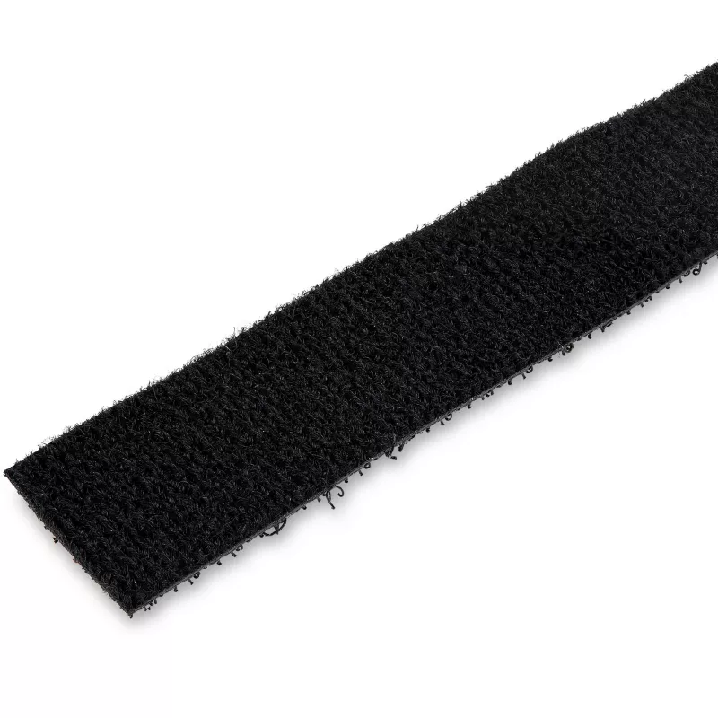 StarTech.com 50 pēdu Velcro ruļļa – Pašgriežamas daudzreiz lietojamas kabeļu saites – Rūpnieciskā vadu stiprinājuma lente /Pielāgojami auduma aptinumi melni / Daudzreiz lietojamas pašfiksējošas kabeļu pārvaldības siksnas
