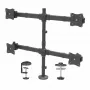 StarTech.com Quad Monitor Stiprinājums 4 Ekrāniem 2x2 līdz 27 inch - VESA 75/100, Regulējams Augstums, Slīpums, Pagrieziens, Galda Skava/Caurums