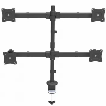 StarTech.com Quad Monitor Stiprinājums 4 Ekrāniem 2x2 līdz 27 inch - VESA 75/100, Regulējams Augstums, Slīpums, Pagrieziens, Galda Skava/Caurums