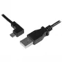 StarTech.com Micro-USB uzlādes un sinhronizācijas kabelis M/M - Kreisais leņķa Micro-USB - 24 AWG - 0,5 m