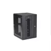StarTech.com 4-Post 15U sienas tīkla skapis ar 1U plauktu, 19 collu eņģes sienas servera statīvs datu/AV/elektronikas/datoru aprīkojumam, elastīgs ventilējams skapis