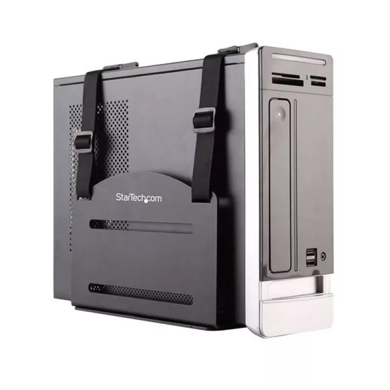 StarTech.com CPU Mount - regulējams datora sienas stiprinājums, universāls, 10 kg, melns, tērauds, vertikāls