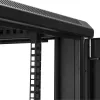 StarTech.com 4-Post 12U Server Rack Cabinet, Aizslēdzams 19 collu datu skapis datoru/AV/IT aprīkojumam, biroja/mājas tīkla skapis ar riteņiem un regulējamām montāžas sliedēm