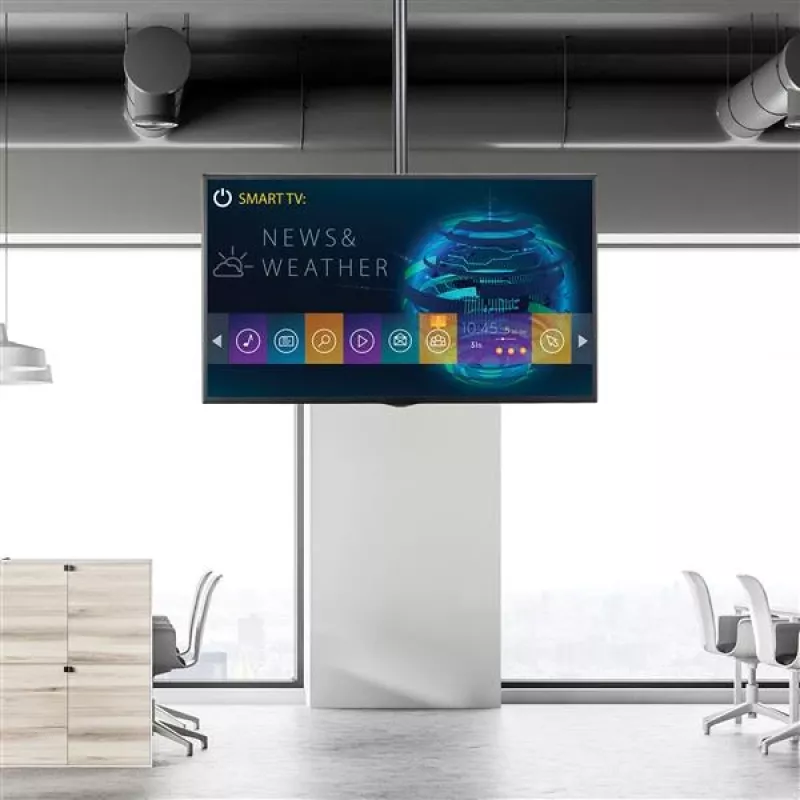 StarTech.com TV griestu stiprinājums - pilnas kustības universāls piekarināms viena ekrāna stiprinājums ar regulējamu teleskopisku īsu stabu - slīpums / pagriešana - VESA kronšteins 32”-75 collu displejiem