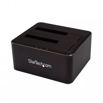 StarTech.com Divu nodalījumu USB 3.0 uz SATA cietā diska dokstacija, ārējā 2.5/3.5 collu SATA I/II/III SSD/HDD dokstacija, karstā nomaiņa, augšējā iekraušana