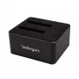 StarTech.com Divu nodalījumu USB 3.0 uz SATA cietā diska dokstacija, ārējā 2.5/3.5 collu SATA I/II/III SSD/HDD dokstacija, karstā nomaiņa, augšējā iekraušana