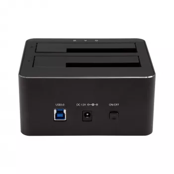 StarTech.com Divu nodalījumu USB 3.0 uz SATA cietā diska dokstacija, ārējā 2.5/3.5 collu SATA I/II/III SSD/HDD dokstacija, karstā nomaiņa, augšējā iekraušana