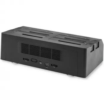 StarTech.com 4-Vietu USB–SATA Cieto Disku Dokošanas Stacija, USB 10Gbps, Ārējā 2.5 inch un 3.5 inch SSD/HDD Dokstacija, SATA III, Karstā Maiņa, Augšējā Ielāde