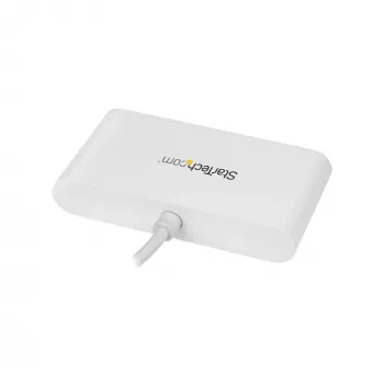 StarTech.com 4 portu USB-C centrmezgls ar 4x USB-A pieslēgvietām (USB 3.0 SuperSpeed 5Gbps) – USB kopnes barots – pārnēsājams/klēpjdatora USB-C uz USB-A adaptera centrmezgls – USB 3.2 Gen 1 Type-C centrmezgls – balts