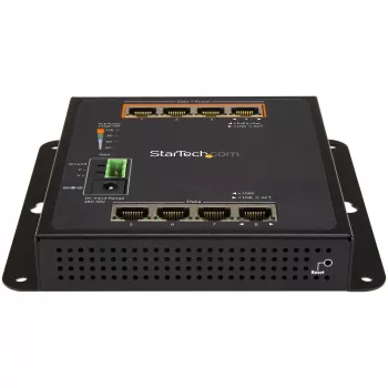 StarTech.com Industriālais 8 Portu Gigabit PoE Slēdzis - 4 x PoE+ 30W - Jaudīgs Tīkla Slēdzis - Rūdīts L2 Pārvaldāms Slēdzis IP30/-40°C līdz +75°C - TAA