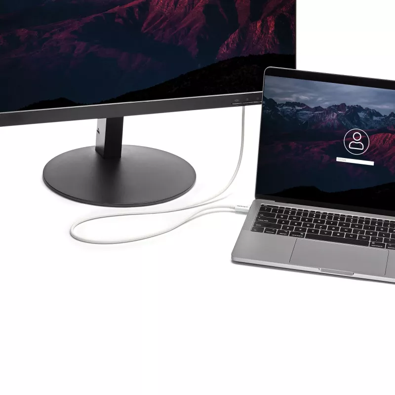 StarTech.com Thunderbolt 3 kabelis - 20Gbps - 2m - Balts - saderīgs ar Thunderbolt, USB un DisplayPort