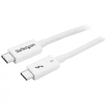 StarTech.com Thunderbolt 3 kabelis - 40Gbps - 0.5m - Balts - saderīgs ar Thunderbolt, USB un DisplayPort