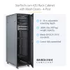 StarTech.com 4-Post 42U Serveru Rack Skapis, 19 collu Datu Rack Skapis Datoru / AV / IT Iekārtu Montāžai, Serveru Rack Korpuss ar Ritenīšiem, Pilna Izmēra Industriālā Tīkla Uzglabāšana