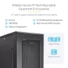 StarTech.com 4-Post 42U Serveru Rack Skapis, 19 collu Datu Rack Skapis Datoru / AV / IT Iekārtu Montāžai, Serveru Rack Korpuss ar Ritenīšiem, Pilna Izmēra Industriālā Tīkla Uzglabāšana