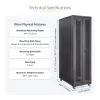 StarTech.com 4-Post 42U Serveru Rack Skapis, 19 collu Datu Rack Skapis Datoru / AV / IT Iekārtu Montāžai, Serveru Rack Korpuss ar Ritenīšiem, Pilna Izmēra Industriālā Tīkla Uzglabāšana