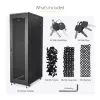 StarTech.com 4-Post 42U Serveru Rack Skapis, 19 collu Datu Rack Skapis Datoru / AV / IT Iekārtu Montāžai, Serveru Rack Korpuss ar Ritenīšiem, Pilna Izmēra Industriālā Tīkla Uzglabāšana
