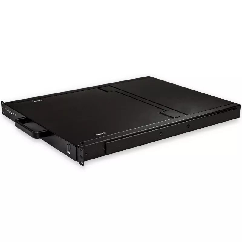StarTech.com 8 Portu Rackmontāžas KVM Konsole ar 6 pēdu Kabeļiem - Integrēts KVM Slēdzis ar 17 collu LCD Monitoru - Pilnvērtīga 1U LCD KVM Atvilktne - OSD KVM - Izturīgs 50 000 MTBF - USB + VGA Atbalsts