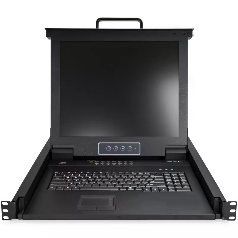 StarTech.com 16 Portu Rackmonta KVM Konsole ar 17 collu LCD Monitoru - 1U Integrēts KVM Slēdzis ar USB + VGA Atbalstu