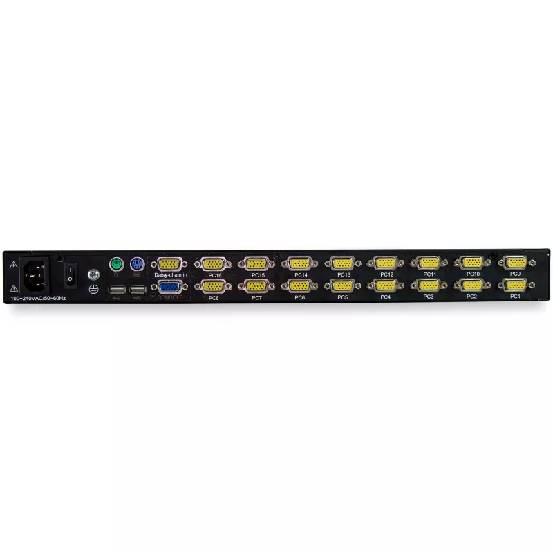StarTech.com 16 Portu Rackmonta KVM Konsole ar 17 collu LCD Monitoru - 1U Integrēts KVM Slēdzis ar USB + VGA Atbalstu