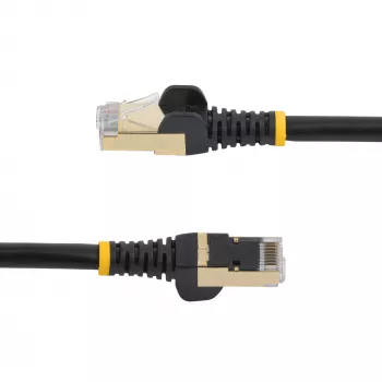 StarTech.com 3m CAT6a Ethernet kabelis - 10 Gigabit ekranēts RJ45 100W PoE pagarinātājs - 10GbE STP tīkla kabelis ar stiepļu atslodzi - Melns, individuāli testēts/UL sertificēts/TIA