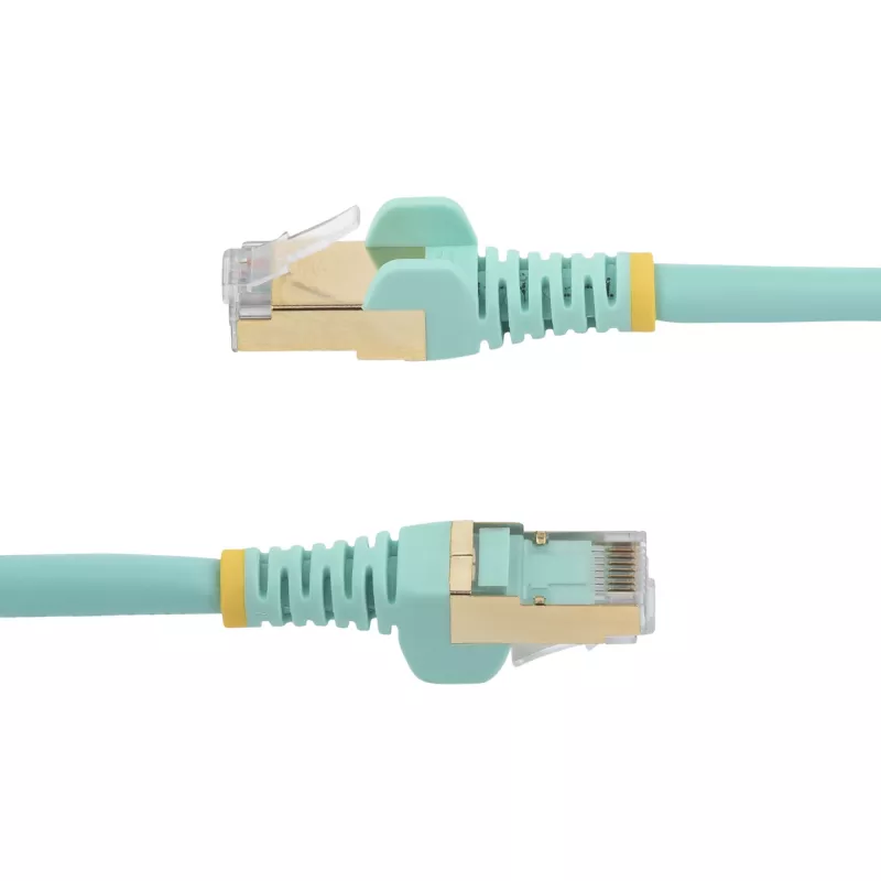 StarTech.com 2m CAT6a Ethernet kabelis - 10 Gigabit ekranēts RJ45 100W PoE pagarinātājs - 10GbE STP tīkla kabelis ar sprieguma atslogotāju - Aqua individuāli testēts / vadi UL sertificēti / TIA