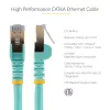 StarTech.com 2m CAT6a Ethernet kabelis - 10 Gigabit ekranēts RJ45 100W PoE pagarinātājs - 10GbE STP tīkla kabelis ar sprieguma atslogotāju - Aqua individuāli testēts / vadi UL sertificēti / TIA