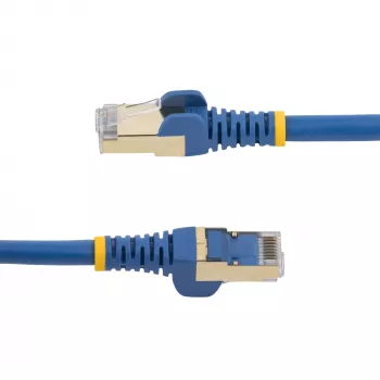 StarTech.com 1m CAT6a Ethernet kabelis - 10 Gigabit ekranēts bezķēdes RJ45 100W PoE savienojuma vads - 10GbE STP tīkla kabelis ar sprieguma atslogojumu - Zils, individuāli testēts/UL sertificēts/TIA