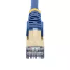 StarTech.com 0.50m CAT6a Ethernet kabelis - 10 Gigabit ekranēts bezķēršļu RJ45 100W PoE vads - 10GbE STP tīkla kabelis ar sprieguma mazinātāju - Zils, individuāli testēts/vadi UL sertificēti/TIA
