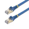 StarTech.com 0.50m CAT6a Ethernet kabelis - 10 Gigabit ekranēts bezķēršļu RJ45 100W PoE vads - 10GbE STP tīkla kabelis ar sprieguma mazinātāju - Zils, individuāli testēts/vadi UL sertificēti/TIA