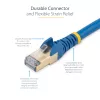 StarTech.com 0.50m CAT6a Ethernet kabelis - 10 Gigabit ekranēts bezķēršļu RJ45 100W PoE vads - 10GbE STP tīkla kabelis ar sprieguma mazinātāju - Zils, individuāli testēts/vadi UL sertificēti/TIA