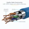 StarTech.com 0.50m CAT6a Ethernet kabelis - 10 Gigabit ekranēts bezķēršļu RJ45 100W PoE vads - 10GbE STP tīkla kabelis ar sprieguma mazinātāju - Zils, individuāli testēts/vadi UL sertificēti/TIA