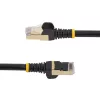 StarTech.com CAT6a Ethernet kabelis 0,5m - 10 Gigabit ekranēts, bezķēžu RJ45, 100W PoE - 10GbE STP tīkla kabelis ar sprieguma atslogotāju - Melns, individuāli testēts, UL sertificēts