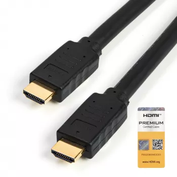 StarTech.com 5m Premium sertificēts HDMI 2.0 kabelis ar Ethernet - Ātrgaitas Ultra HD 4K 60Hz HDR10 - Vīriešu savienotāji