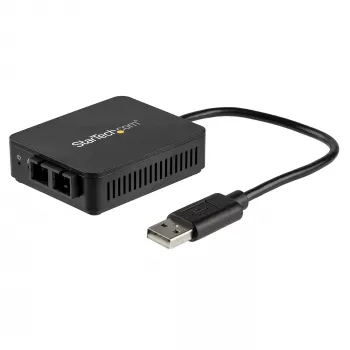 StarTech.com USB uz optiskās šķiedras pārveidotājs - 100Mbps - USB 2.0 uz šķiedras tīkla adapteris - 100Base-FX SC sievišķā dupleksā daudzmodu šķiedra/MMF saderīgs - 2 km - kompakts USB uz šķiedras LAN