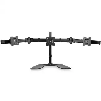 StarTech.com Trīs monitoru galda statīvs - artikulējošs, skavas stiprinājums, 24 kg, 33 cm (13 collas), 68.6 cm (27 collas), 100 x 100 mm, melns