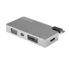 StarTech.com USB-C daudzportu video adapteris ar HDMI, VGA, Mini DisplayPort vai DVI - USB Type-C monitora adapteris uz HDMI 2.0 vai mDP 1.2 (4K 60Hz) - VGA vai DVI (1080p) - Kosmosa pelēks alumīnijs
