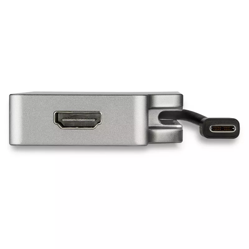 StarTech.com USB-C daudzportu video adapteris ar HDMI, VGA, Mini DisplayPort vai DVI - USB Type-C monitora adapteris uz HDMI 2.0 vai mDP 1.2 (4K 60Hz) - VGA vai DVI (1080p) - Kosmosa pelēks alumīnijs