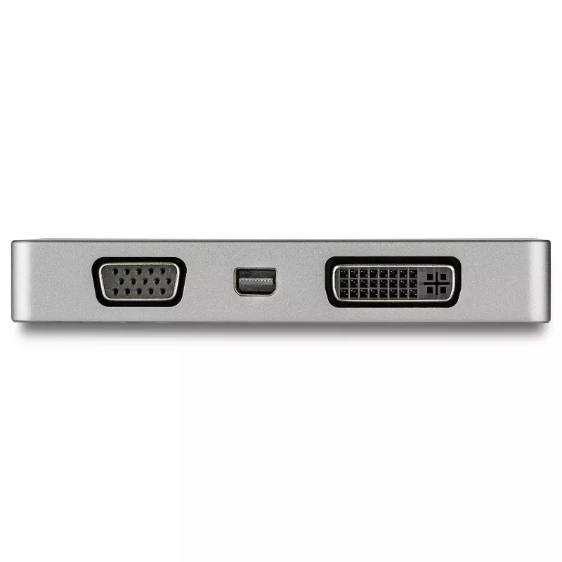 StarTech.com USB-C daudzportu video adapteris ar HDMI, VGA, Mini DisplayPort vai DVI - USB Type-C monitora adapteris uz HDMI 2.0 vai mDP 1.2 (4K 60Hz) - VGA vai DVI (1080p) - Kosmosa pelēks alumīnijs