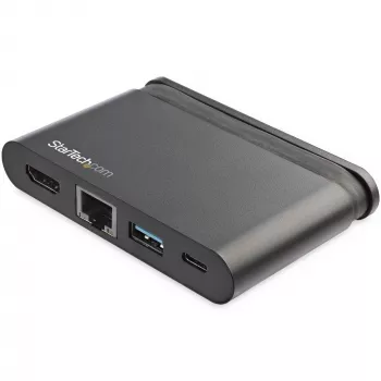 StarTech.com USB-C Multiport Adapter - Pārnēsājams USB-C doks ar 4K HDMI - 100W PD 3.0 caurlaide, 1x USB-A, 1x USB-C, GbE - Thunderbolt 3 un USB Type-C ceļojumu doks - Mac un Windows