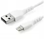 StarTech.com 2 m balts USB-A uz Lightning kabelis – izturīgs, pastiprināts ar aramidšķiedru, Apple MFi sertificēts lādēšanas/sinhronizācijas kabelis iPad/iPhone 12