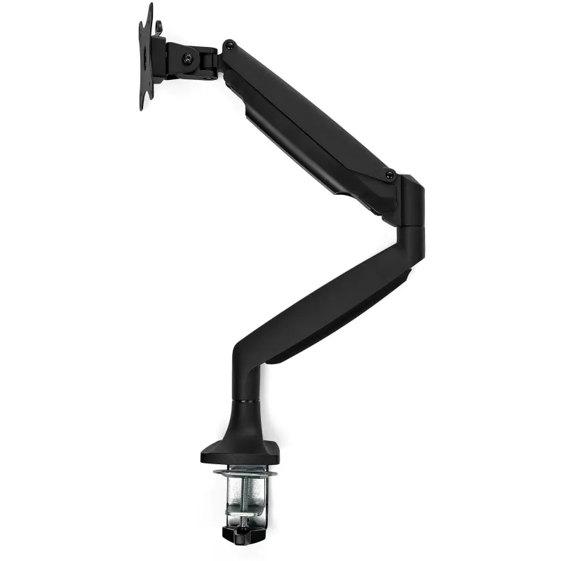 StarTech.com Galda Monitora Pamatne - Smagās Slodzes Ergonomiska VESA Monitora Roka - Vienam 9kg Displejam - Pilna Kustība, Augstuma Regulēšana, Šarnīrveida - Alumīnijs - C-Skava/Caurums - Melna