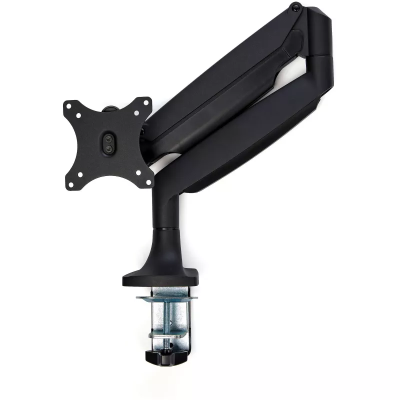 StarTech.com Galda Monitora Pamatne - Smagās Slodzes Ergonomiska VESA Monitora Roka - Vienam 9kg Displejam - Pilna Kustība, Augstuma Regulēšana, Šarnīrveida - Alumīnijs - C-Skava/Caurums - Melna
