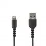 StarTech.com 2m USB-A uz Lightning kabelis, aramīda šķiedra, MFi sertificēts, melns