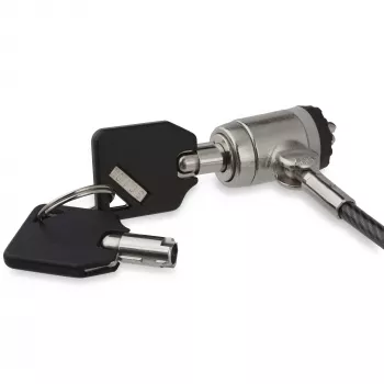 StarTech.com 6 pēdu (2m) klēpjdatora troses slēdzene ar atslēgām - Atslēgas drošības troses slēdzene saderīgiem K-Slot klēpjdatoriem, galddatoriem, datoriem un citām ierīcēm - Pretzādzības vinila pārklājuma tērauda troses slēdzene