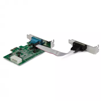 StarTech.com 2-portu PCI Express RS232 seriālā adaptera karte - PCIe RS232 seriālā kontrollera karte - PCIe uz Serial DB9 - 16950 UART - zema profila paplašinājuma karte - Windows & Linux