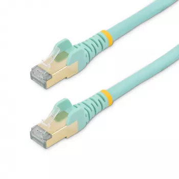 StarTech.com 5m CAT6a Ethernet kabelis - 10 Gigabit ekranēts Snagless RJ45 100W PoE pagarinātājs - 10GbE STP tīkla kabelis ar stresa mazināšanu - Aqua individuāli pārbaudīts/vadu UL sertificēts/TIA