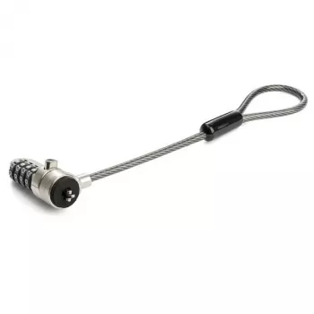 StarTech.com Universāla klēpjdatora bloķēšanas kabeļa paplašinājuma cilpa - 15 cm Pretzādzības 4-ciparu kombinācijas K-Slot bloķētājs - Datora drošības kabelis, lai izveidotu divu/vairāku galviņu slēdzeni vairākām ierīcēm